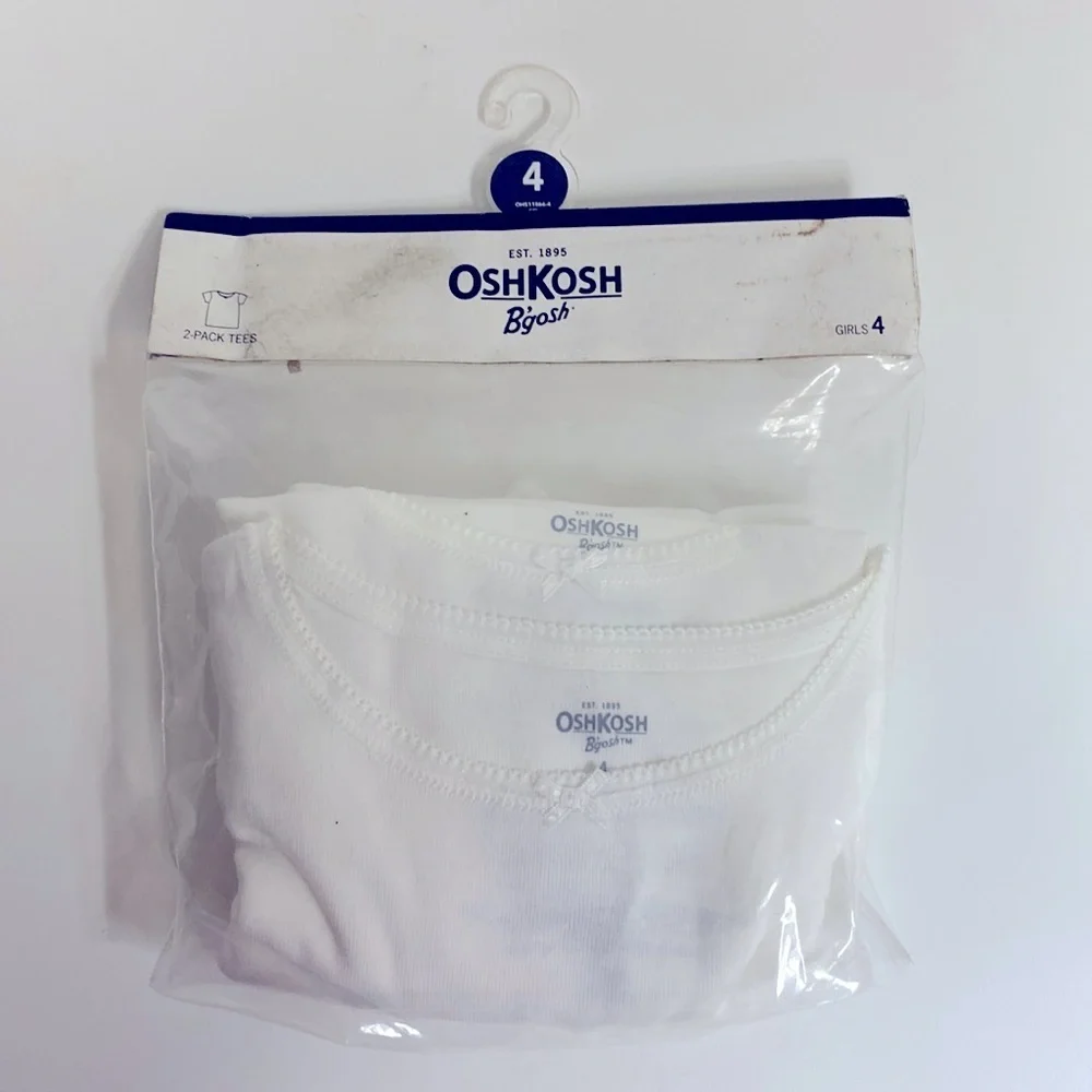 OshKosh B'gosh Girl's Basic Short Sleeve Shirt- 2 Pack